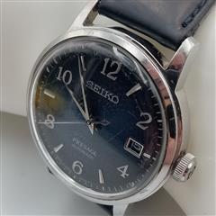 Seiko SRPE43 Presage Cocktail Time Automatic Blue Leather 38.5mm Men's Watch